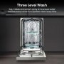 Hisense Freestanding Slimline Dishwasher - Auto Dry C-Rated Silver