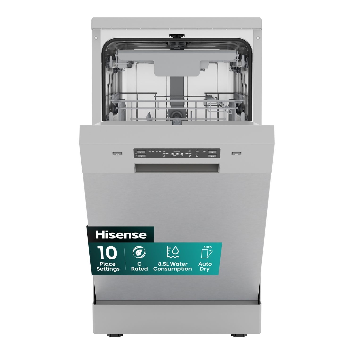 Freestanding Slimline Dishwasher Auto Dry C Rated