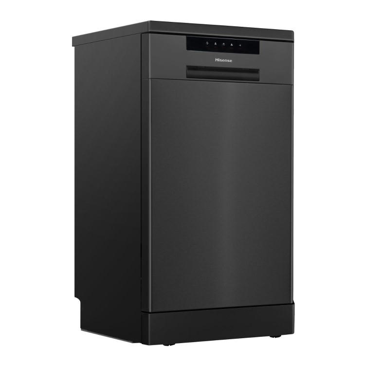 Refurbished Hisense HS523E15BUK 10 Place Freestanding Slimline Dishwasher Black