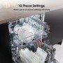 Refurbished Hisense HS523E15BUK 10 Place Freestanding Slimline Dishwasher Black