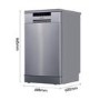 Refurbished Hisense HS523E15XUK 10 Place Freestanding Slimline Dishwasher Stainless Steel