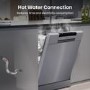 Refurbished Hisense HS523E15XUK 10 Place Freestanding Slimline Dishwasher Stainless Steel