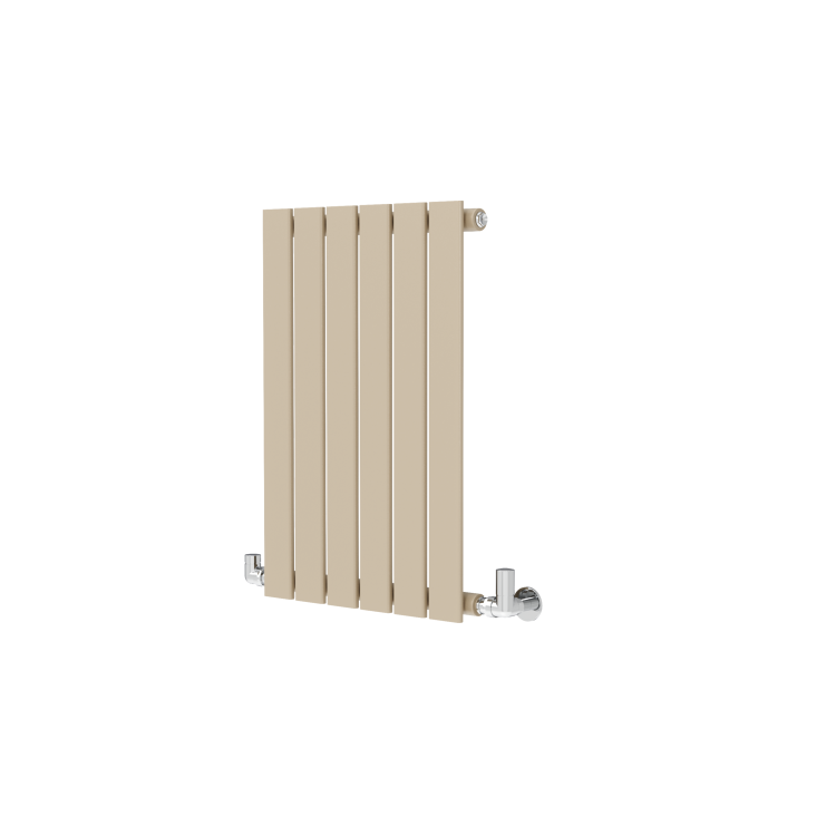 Riace Beige grey Horizontal Flat Designer Radiator 600x408mm Single Panel 953 BTU
