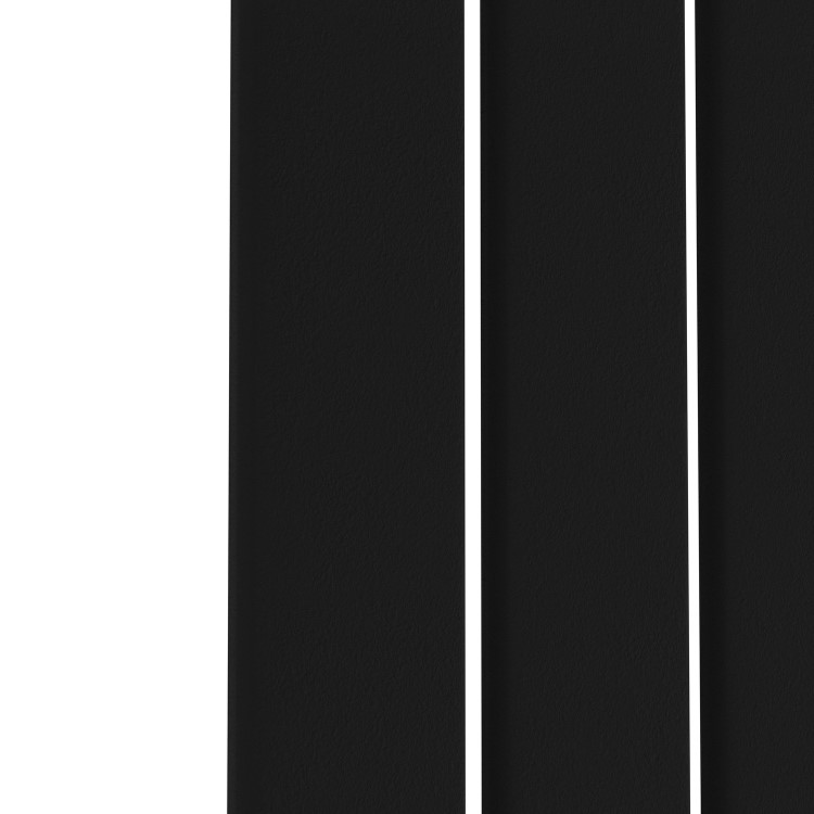 Riace Midnight Black Horizontal Flat Designer Radiator 600x408mm Single Panel 953 BTU