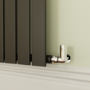 Riace Midnight Black Horizontal Flat Designer Radiator 800x408mm Single Panel 1299 BTU