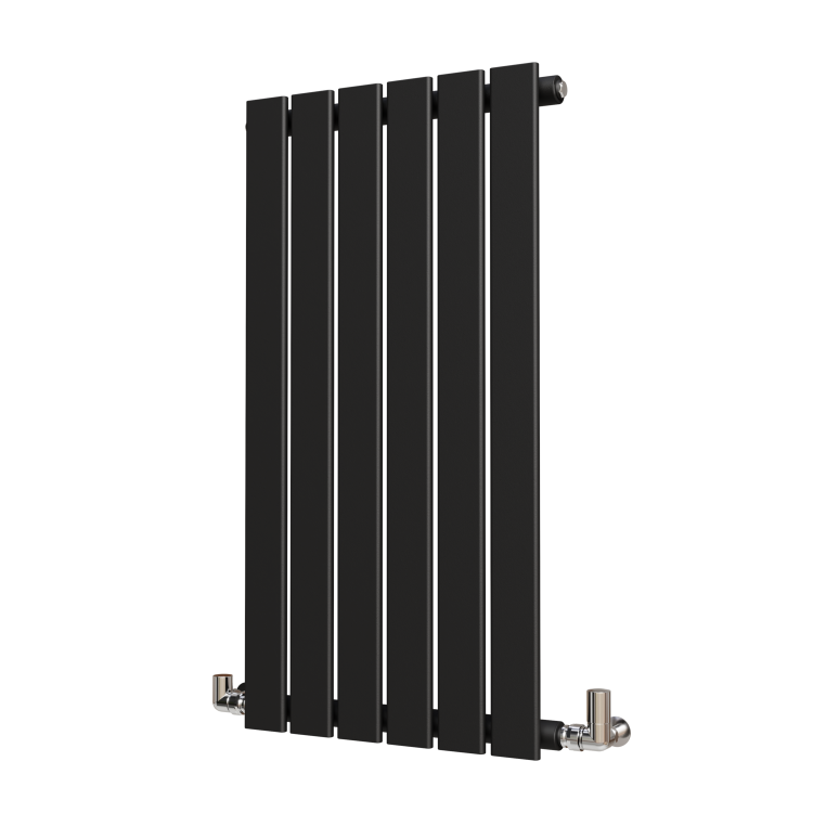 Riace Midnight Black Horizontal Flat Designer Radiator 800x408mm Single Panel 1299 BTU