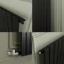 Riace Midnight Black Horizontal Flat Designer Radiator 800x408mm Single Panel 1299 BTU