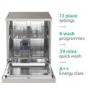 GRADE A2 - Hisense HS60240XUK 13 Place Freestanding Dishwasher - Stainless Steel