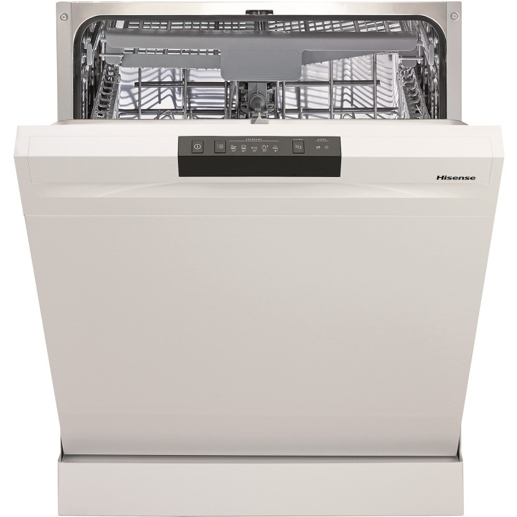 Refurbished Hisense HS620D10WUK 14 Place Freestanding Dishwasher White