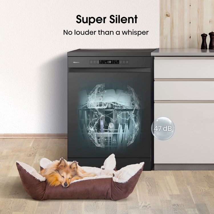 Hisense Freestanding Dishwasher - E-rated, Black