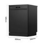 Hisense Hi4 Freestanding Dishwasher - E-rated, Black