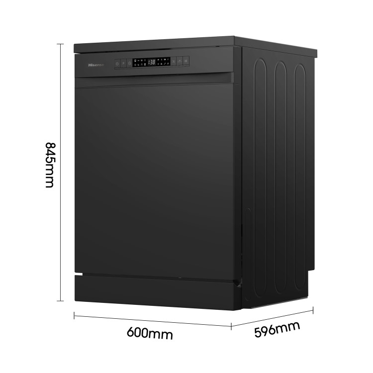 Hisense Freestanding Dishwasher - E-rated, Black