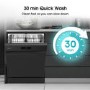 Hisense Hi4 Freestanding Dishwasher - E-rated, Black