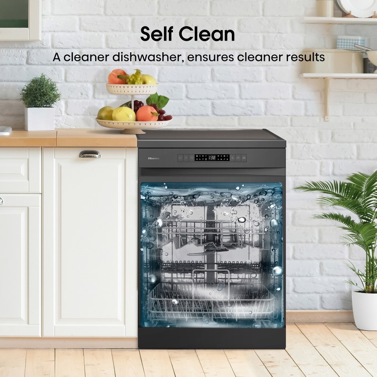 Hisense Hi4 Freestanding Dishwasher - E-rated, Black