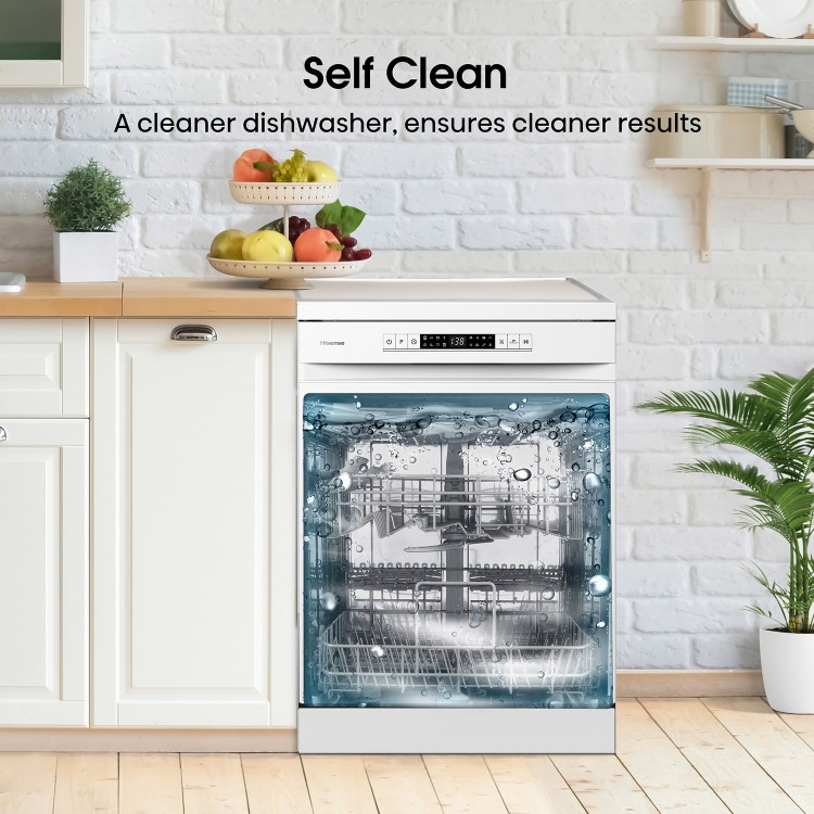 Hisense Freestanding Dishwasher - E-rated, White