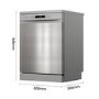 Hisense Freestanding Dishwasher - E-rated, Stainless Steel