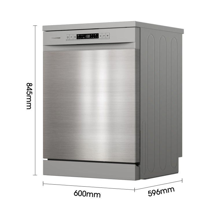 Hisense Freestanding Dishwasher - E-rated, Stainless Steel