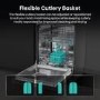 Hisense Hi4 Freestanding Dishwasher - Auto dry B-Rated Black