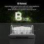 Hisense Hi4 Freestanding Dishwasher - Auto dry B-Rated Black