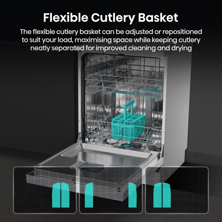 Hisense Hi4 Freestanding Dishwasher - Auto dry B-Rated White