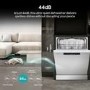 Hisense Hi4 Freestanding Dishwasher - Auto dry B-Rated White
