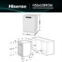 Hisense Hi4 Freestanding Dishwasher - Auto dry B-Rated White