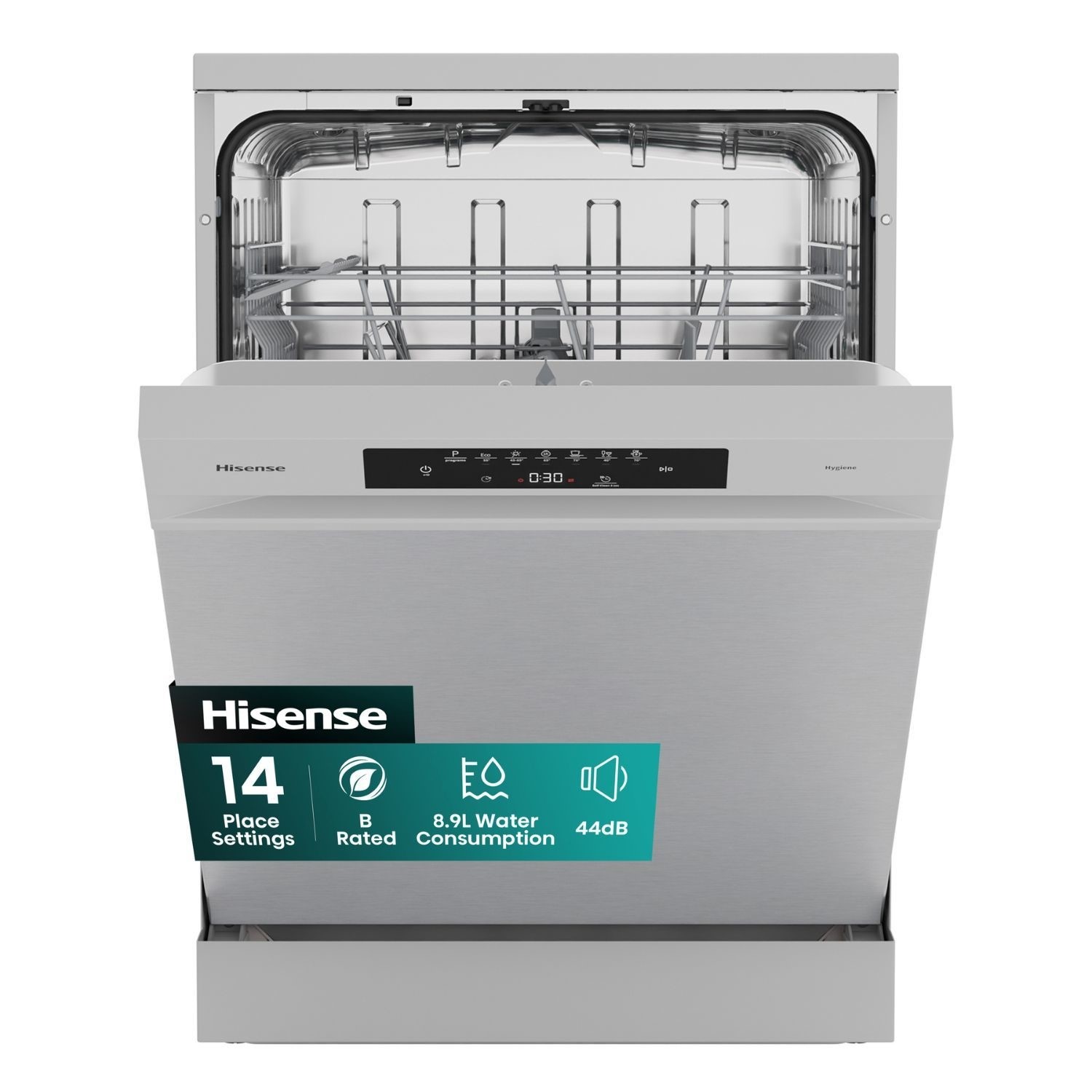 Hisense Hi4 Freestanding Dishwasher Auto Dry B-Rated  HS642B90X