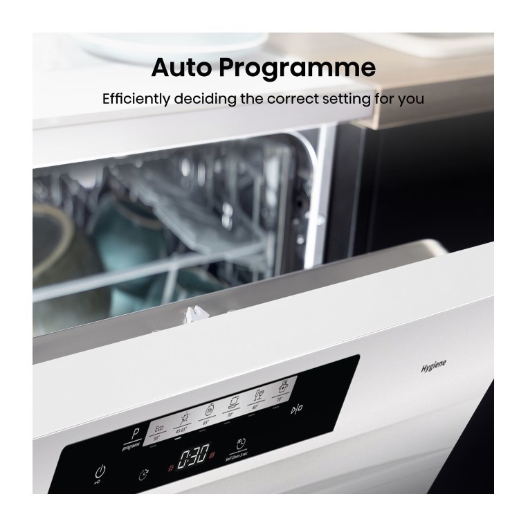 Hisense Hi4 Freestanding Dishwasher - Self-Clean D-Rated White