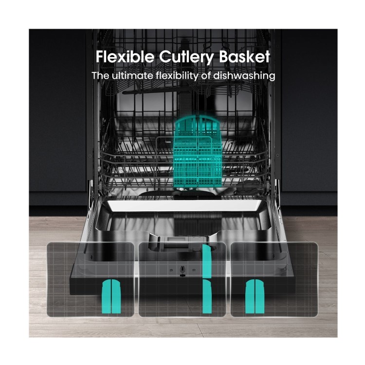 Hisense Hi4 Freestanding Dishwasher - Auto Dry, D-Rated, Silver