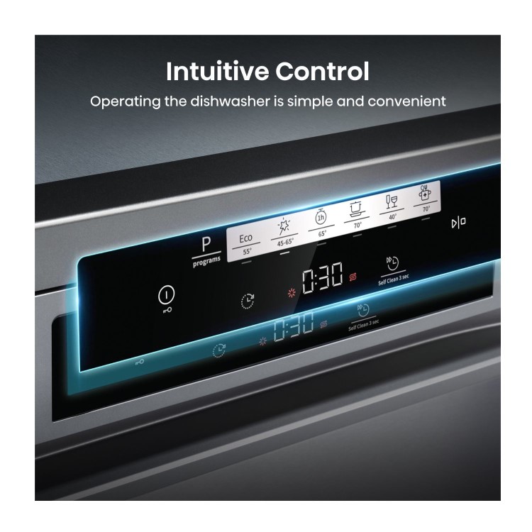 Hisense Hi4 Freestanding Dishwasher - Auto Dry, D-Rated, Silver