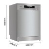 Hisense Hygiene 16 Place Settings Freestanding Dishwasher - Stainless Steel