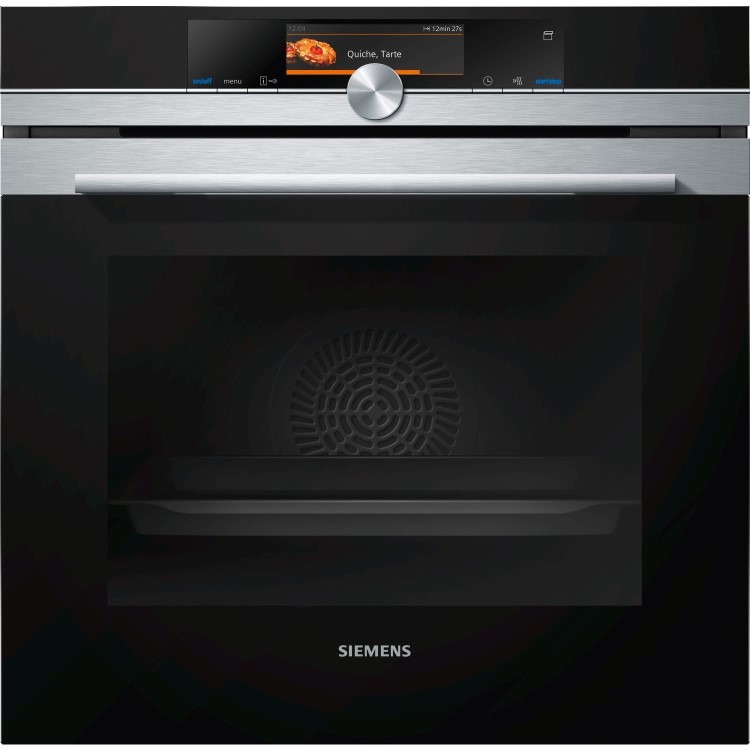Siemens HS658GES7B iQ700 Built-in Electric Single Oven With Steam Function - Stainless Steel