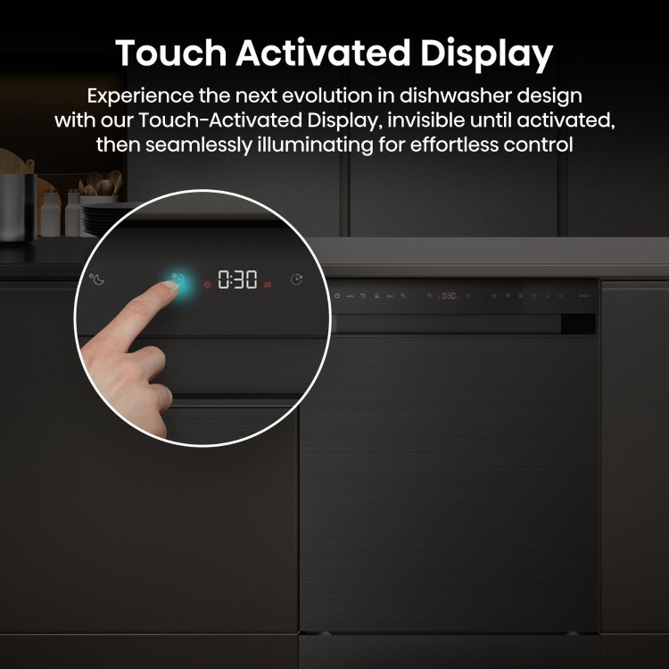 Hisense Freestanding Dishwasher - WiFi-enabled A-Rated Black