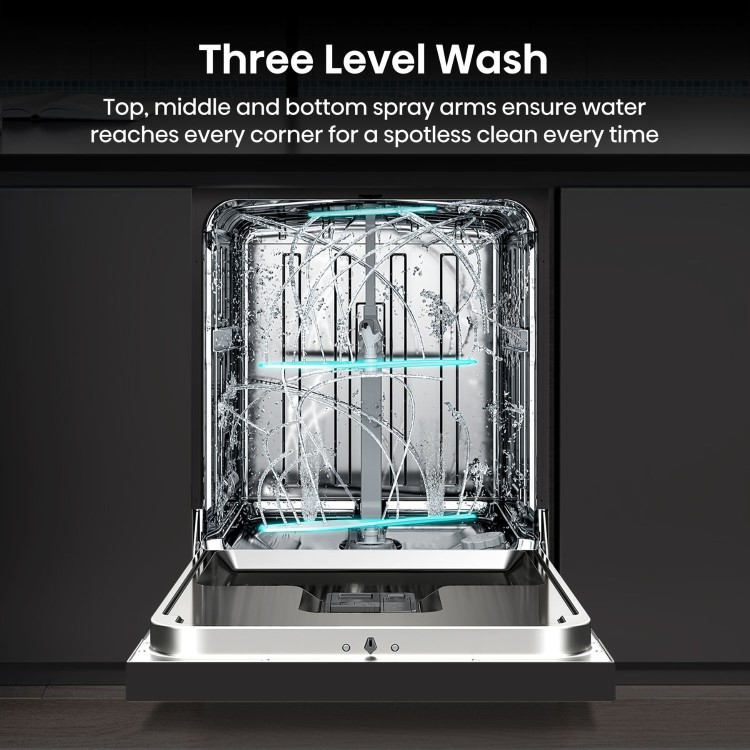 Hisense Freestanding Dishwasher - WiFi-enabled A-Rated Black