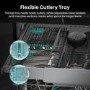 Hisense Hi6 Freestanding Dishwasher - Inverter Motor A-Rated Black
