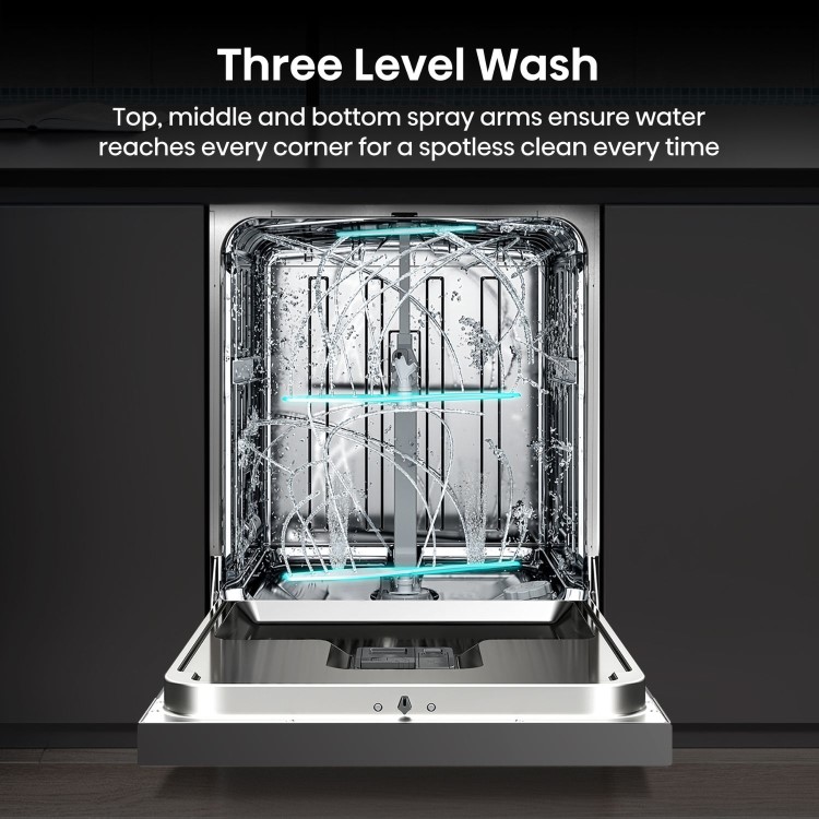 Hisense Hi6 Freestanding Dishwasher - Auto dry A-Rated Graphite