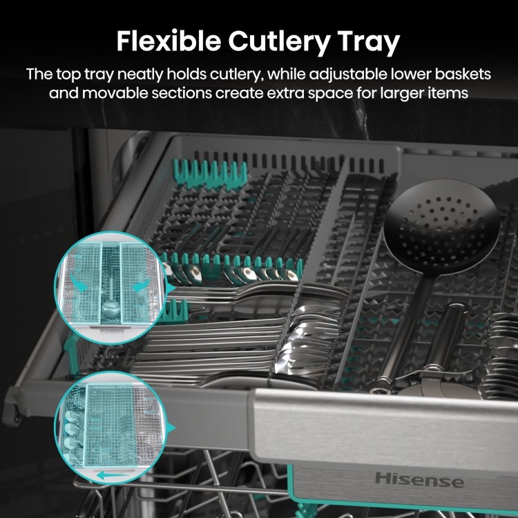 Hisense Freestanding Dishwasher - WiFi-enabled A-Rated White