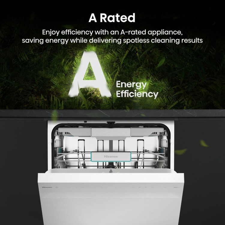 Hisense Freestanding Dishwasher - WiFi-enabled A-Rated White