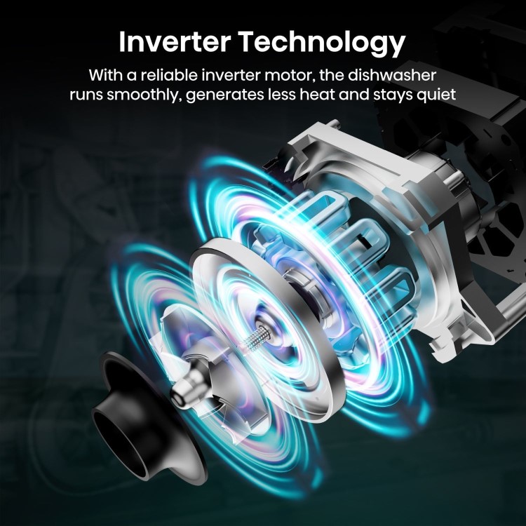 Hisense Hi6 Freestanding Dishwasher - WiFi-enabled A-Rated - Graphite