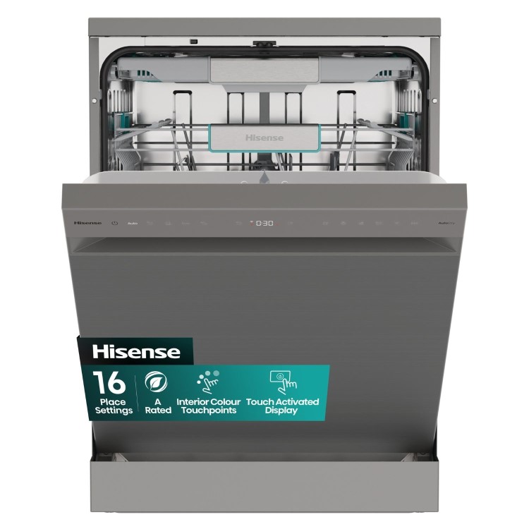 Hisense Freestanding Dishwasher - WiFi-enabled A-Rated - Silver