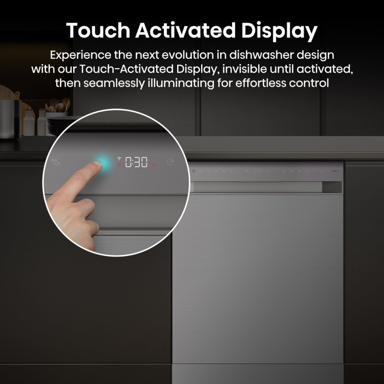 Hisense Hi6 Freestanding Dishwasher - WiFi-enabled A-Rated - Graphite