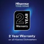 Hisense Hygiene Freestanding Dishwasher - Smart Wi-Fi, C-Rated, White