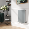 Sorrento Salt & Pepper Horizontal Oval Designer Radiator 600x413mm Single Panel 1103 BTU