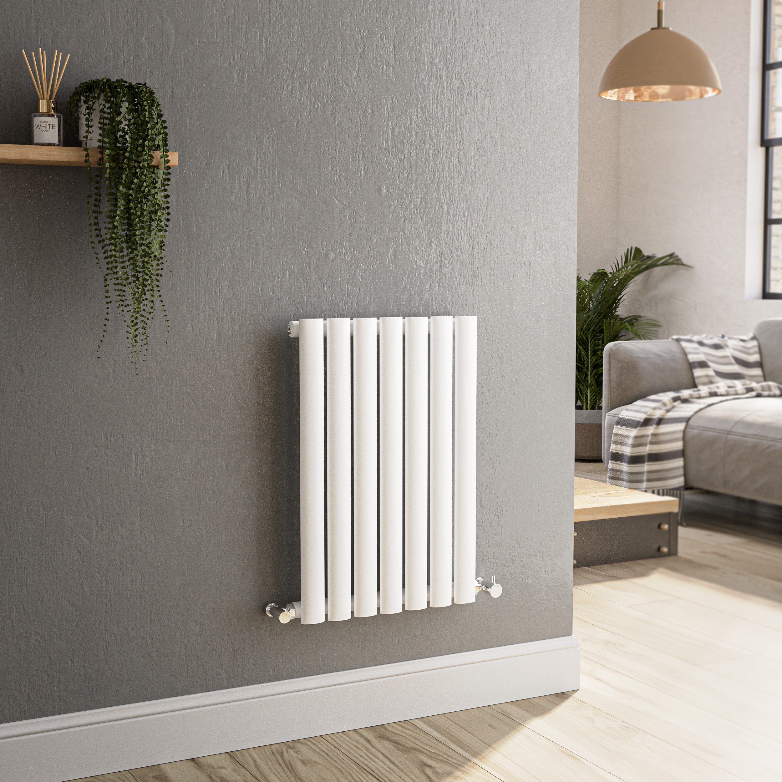 Sorrento  Horizontal Oval Panel Radiator Modern Range Various Sizes HS7-600-WCO