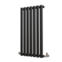 Sorrento Midnight Black Horizontal Oval Designer Radiator 800x413mm Single Panel 1103 BTU