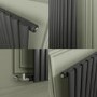 Sorrento Anthracite Horizontal Oval Designer Radiator 800x413mm Single Panel 1103 BTU
