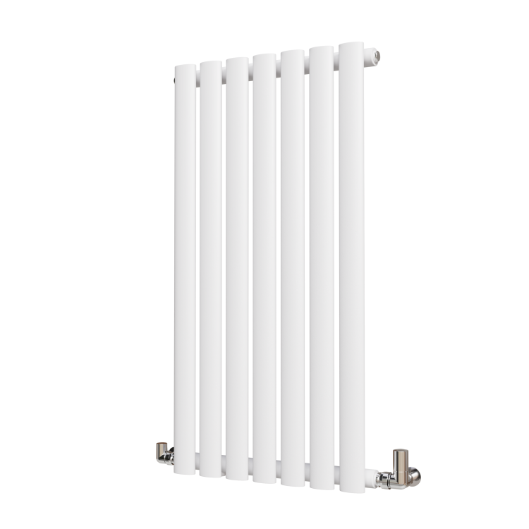 Sorrento White Horizontal Oval Designer Radiator 800x413mm Single Panel 1103 BTU