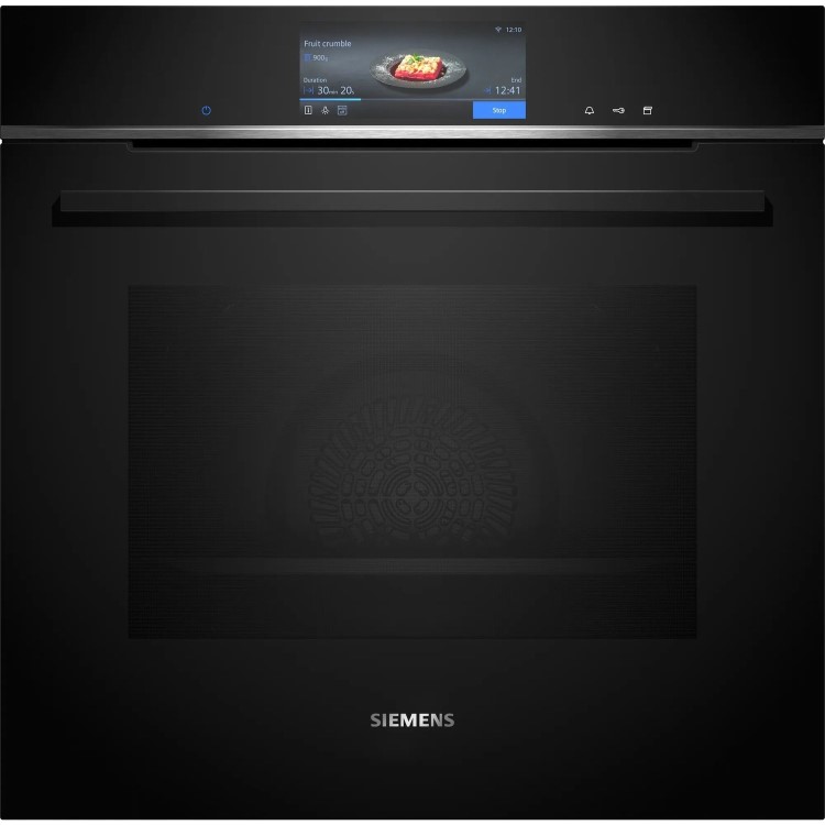 Siemens iQ700 Electric Single Oven with Steam Function - Black