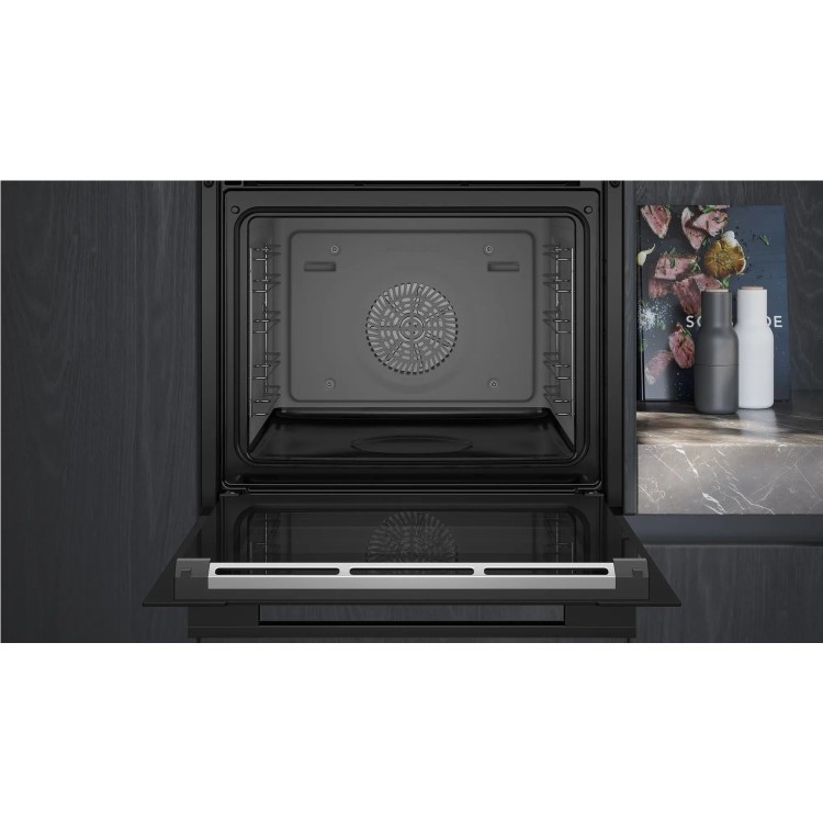 Siemens iQ700 Electric Single Oven with Steam Function - Black