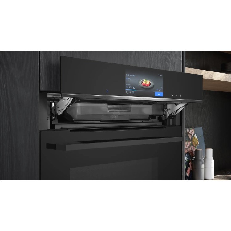 Siemens iQ700 Electric Single Oven with Steam Function - Black